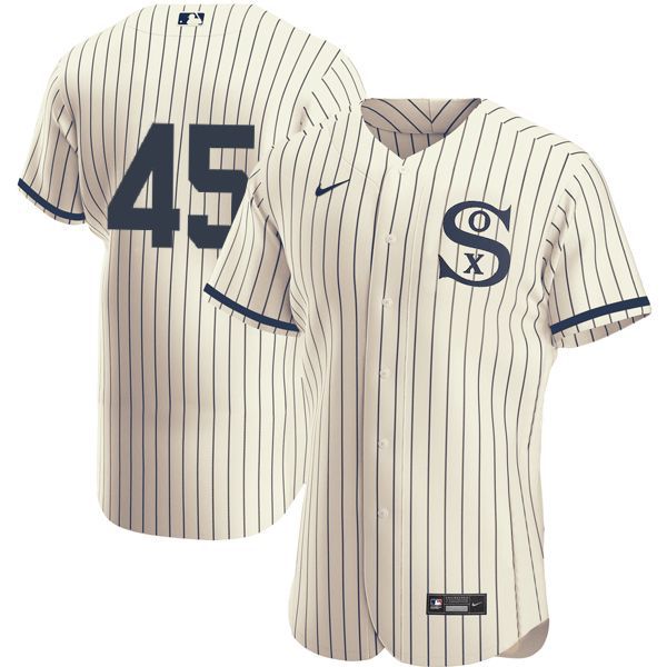 Men Chicago White Sox #45 No Name Cream stripe Dream version Elite Nike 2021 MLB Jersey->chicago white sox->MLB Jersey